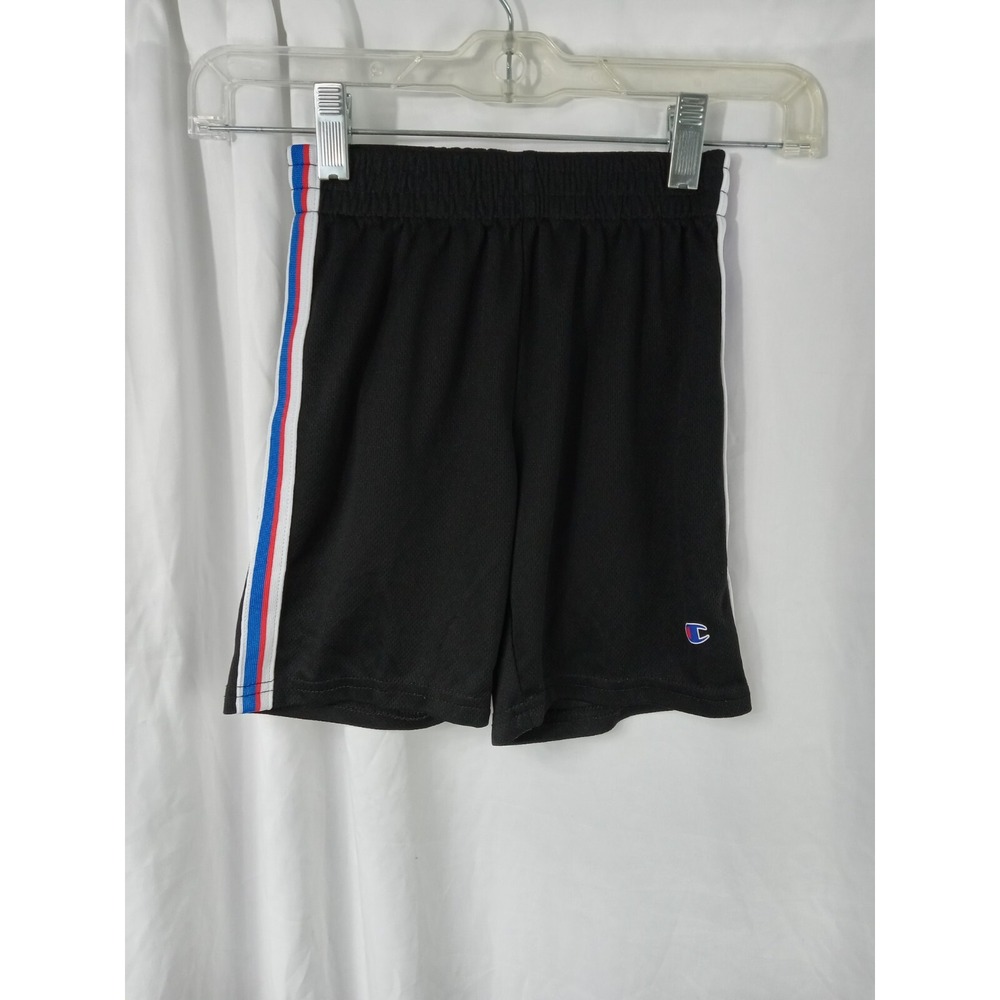 Champion Pull Up Athletic Elastic Waist Shorts Black Boys Sz 6